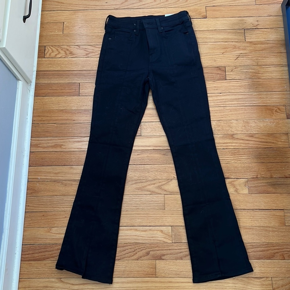 American eagle hi rise skinny kick in black